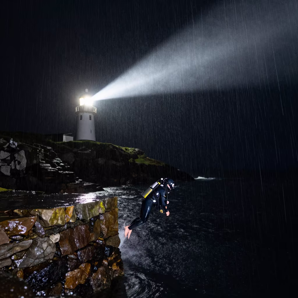 Diver Enters Water With Zero Splash Midnight Cork in on a mountain path near Cork