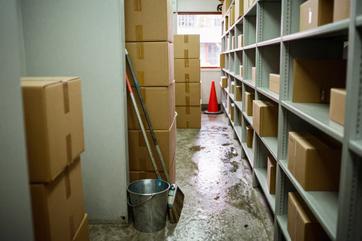 Dock Broom Closet in Mumbai Distribution Bay in inside a chilled distribution bay near Mumbai