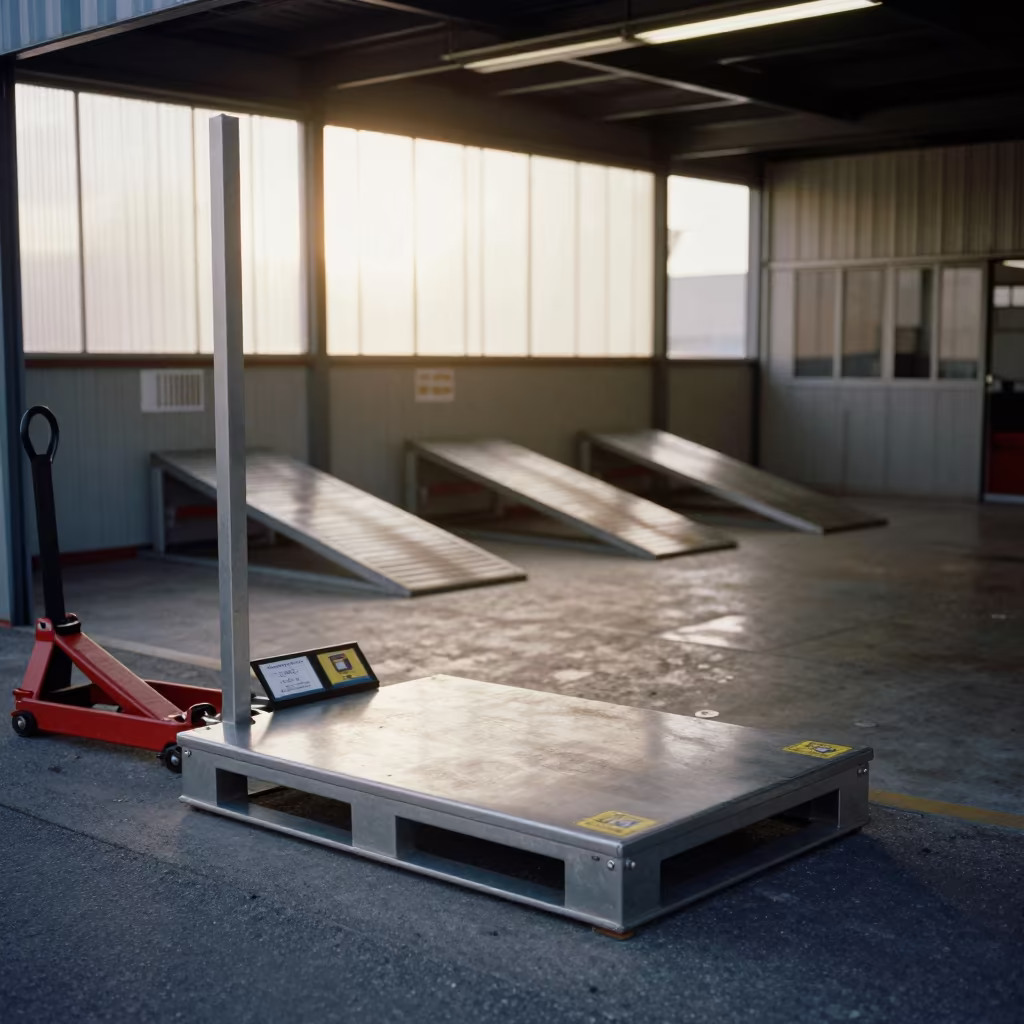 Dock Scale Station Morning Light Dispatch Office in inside a dispatch office above the dock near Belem, Lisbon