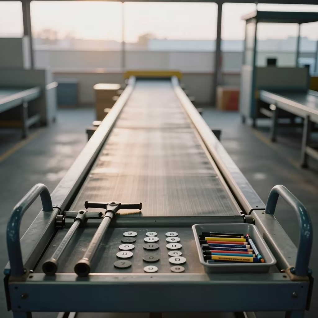Dock Seal Repair Cart at Naples Sorting Belt in at a parcel sorting belt in Naples