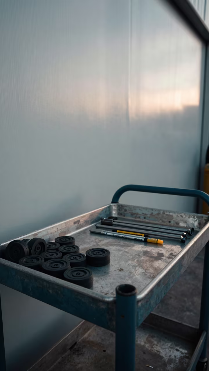 Dock Seal Repair Cart in Sydney Warehouse in inside a chilled distribution bay near Sydney