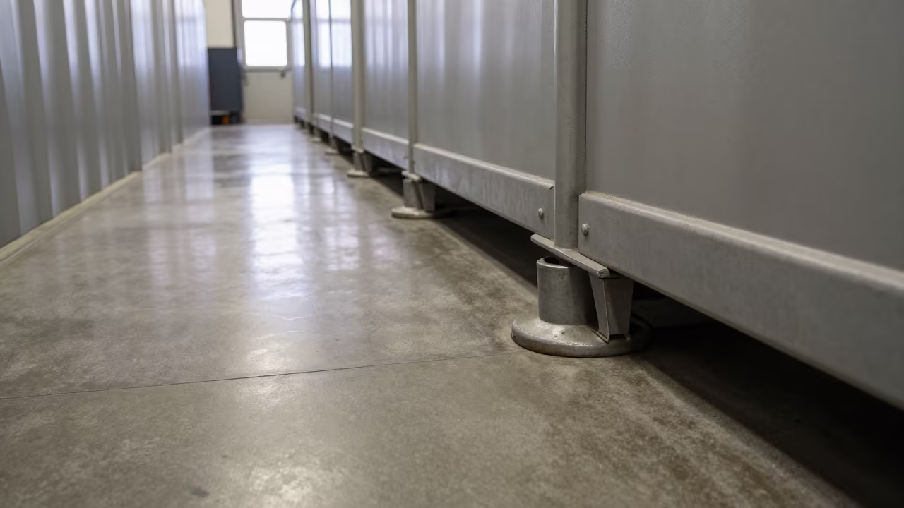 Dock Stanchion Cart in Chilled Bay in inside a chilled distribution bay near Japantown, San Francisco