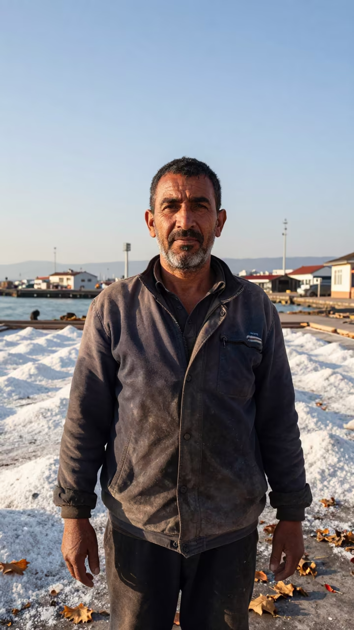 Dock Worker Salt Crusted Face Bursa Portrait in in Bursa