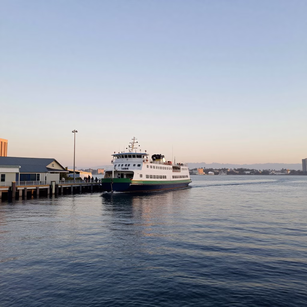 Docking Harbor in San Diego at The Early Morning Light in in San Diego, California, United States