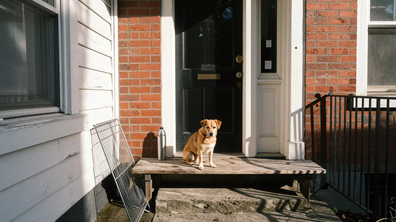 Dog at Late Morning Light in in Seattle, Washington, United States