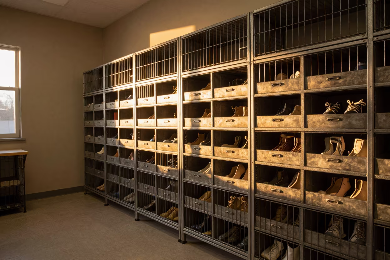 Dog Bootie Cube Drawer in Adoption Room in inside an adoption room near San Lorenzo