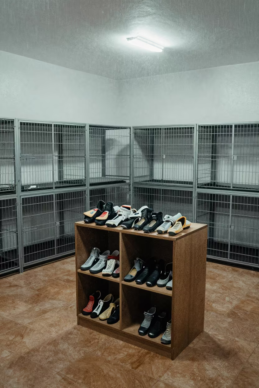 Dog Bootie Cube Drawer in Malanje Adoption Room in inside an adoption room in Malanje