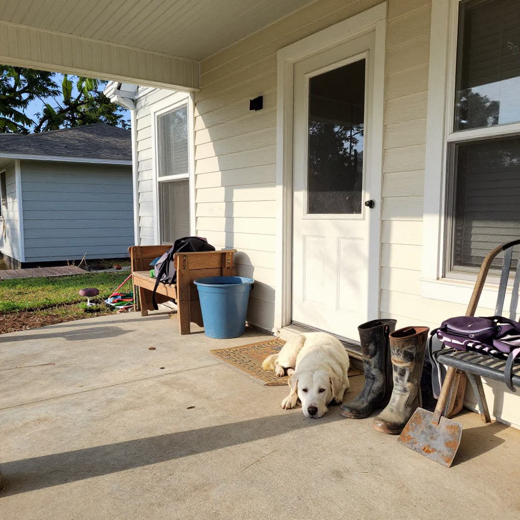 Dog in Austin at Late Morning Light in in Austin, Texas, United States