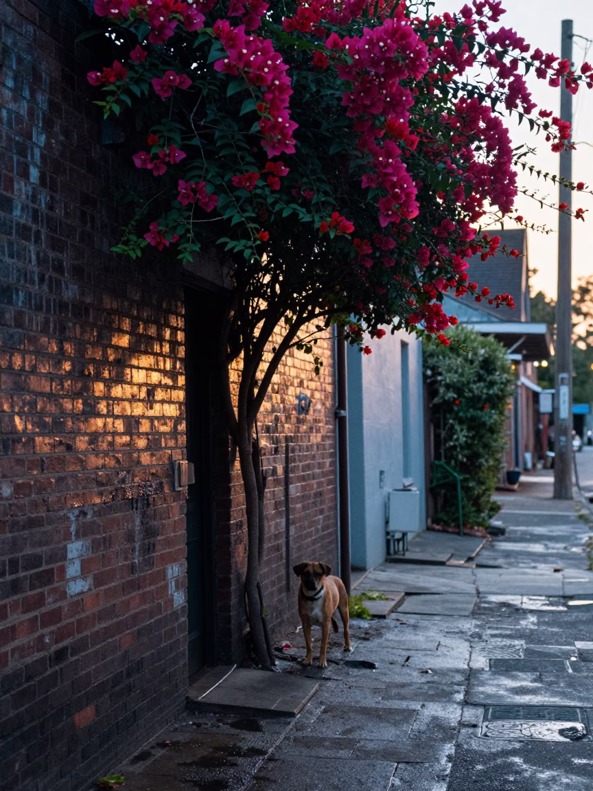 Dog in New Orleans in in New Orleans, Louisiana, United States
