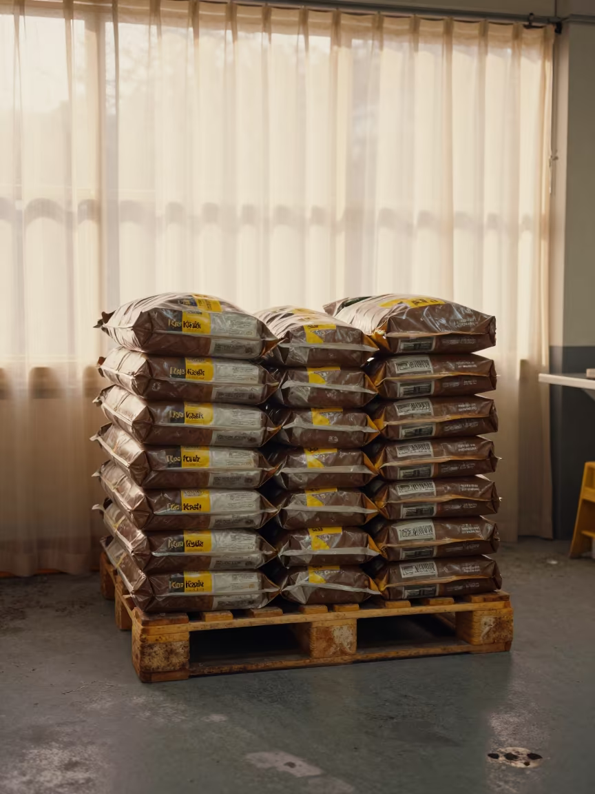 Dog Kibble Pallet in Christchurch Grooming Bay in inside a grooming bay in Christchurch