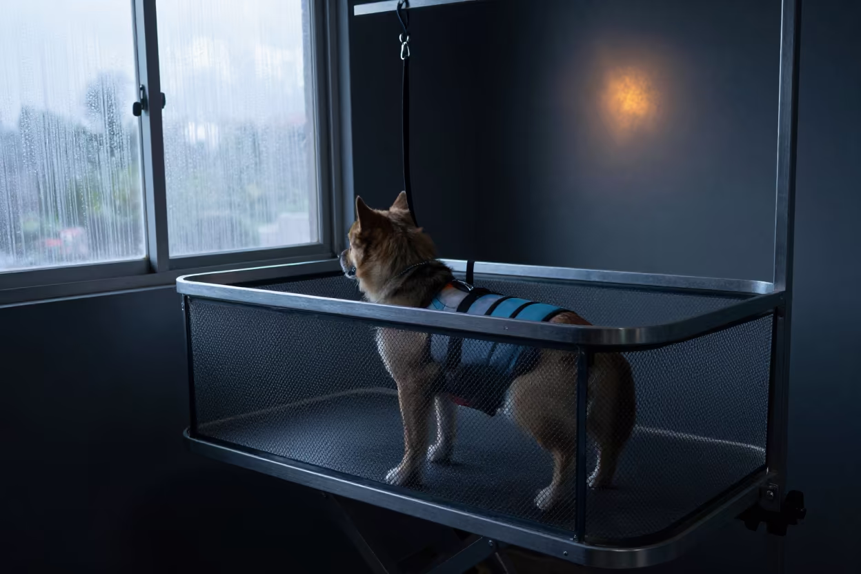 Dog Life Jacket Drying Rail in Benin City Grooming Bay in inside a grooming bay in Benin City