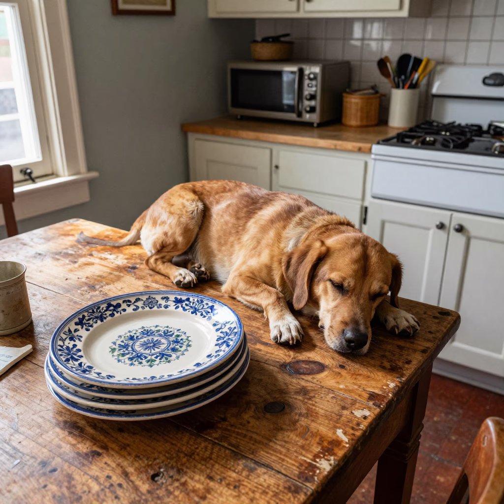 Dog Sleeping in New Orleans in in New Orleans, Louisiana, United States