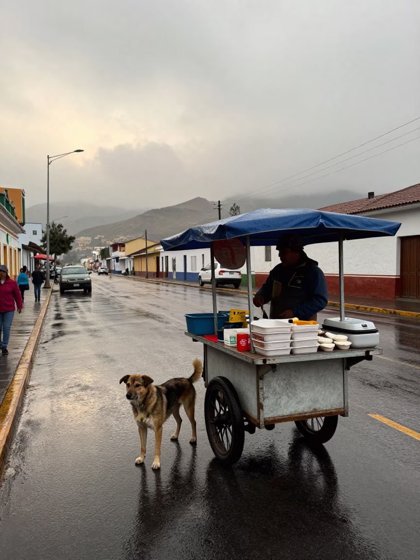 Dog Waiting in Lima in in Lima, Peru