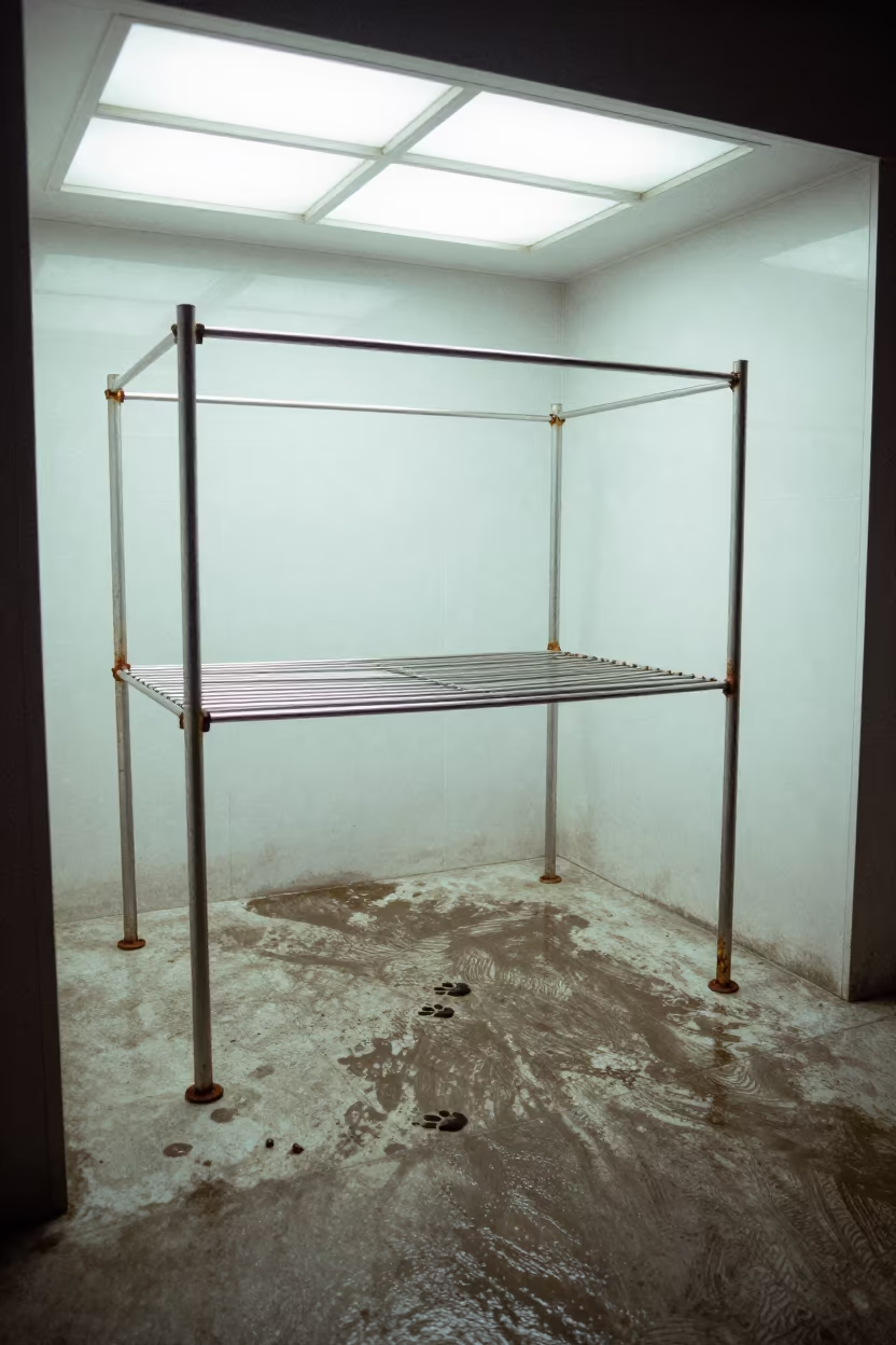 Dog Wash Station Drying Rack With Paw Prints in at a self-serve dog wash station near Benin City