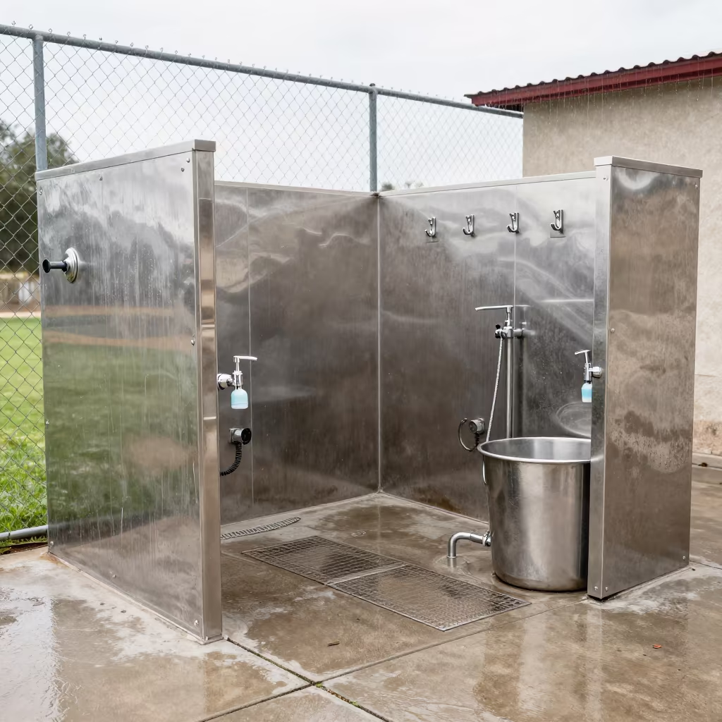 Dog Wash Station Oruro Outdoor Run in in an outdoor boarding run in Oruro