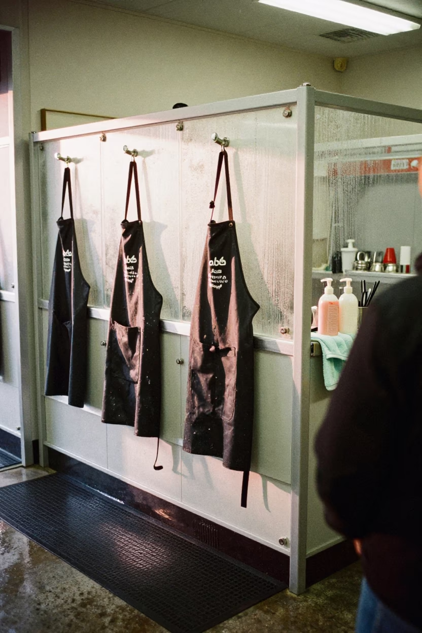 Dog Wash Station Towels Pumps Aden Pet Store in inside a pet store aisle in Aden