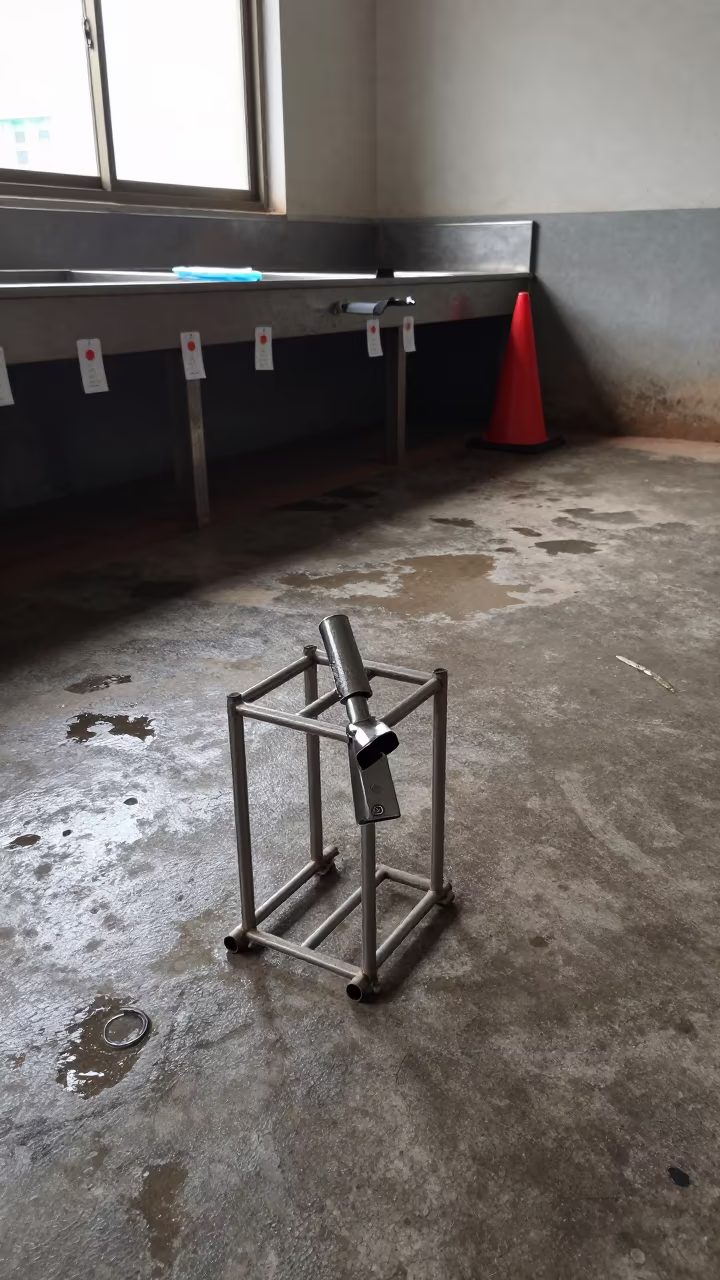 Dog Whistle Rack Near Kunming Fish Counter in inside a fish bagging counter zone near Kunming