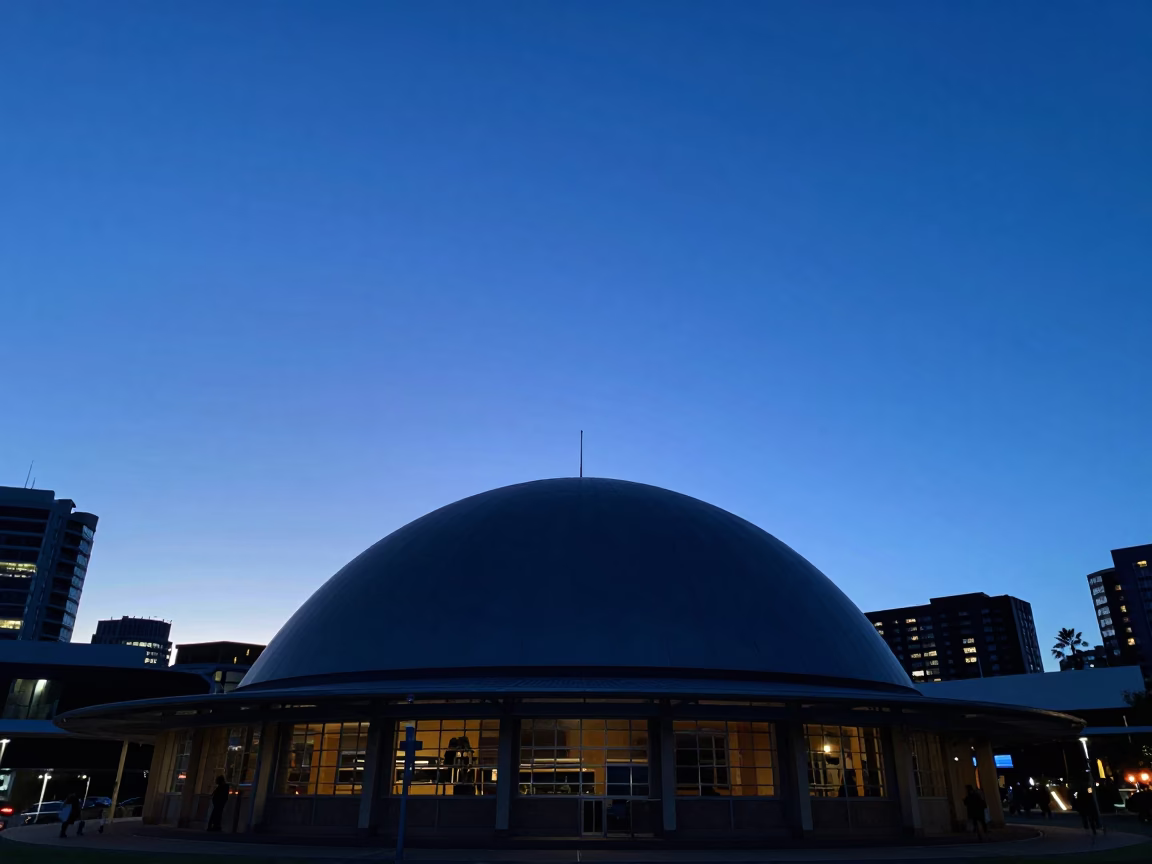Dome Silhouette in Perth at Blue Hour in in Perth, Western Australia, Australia