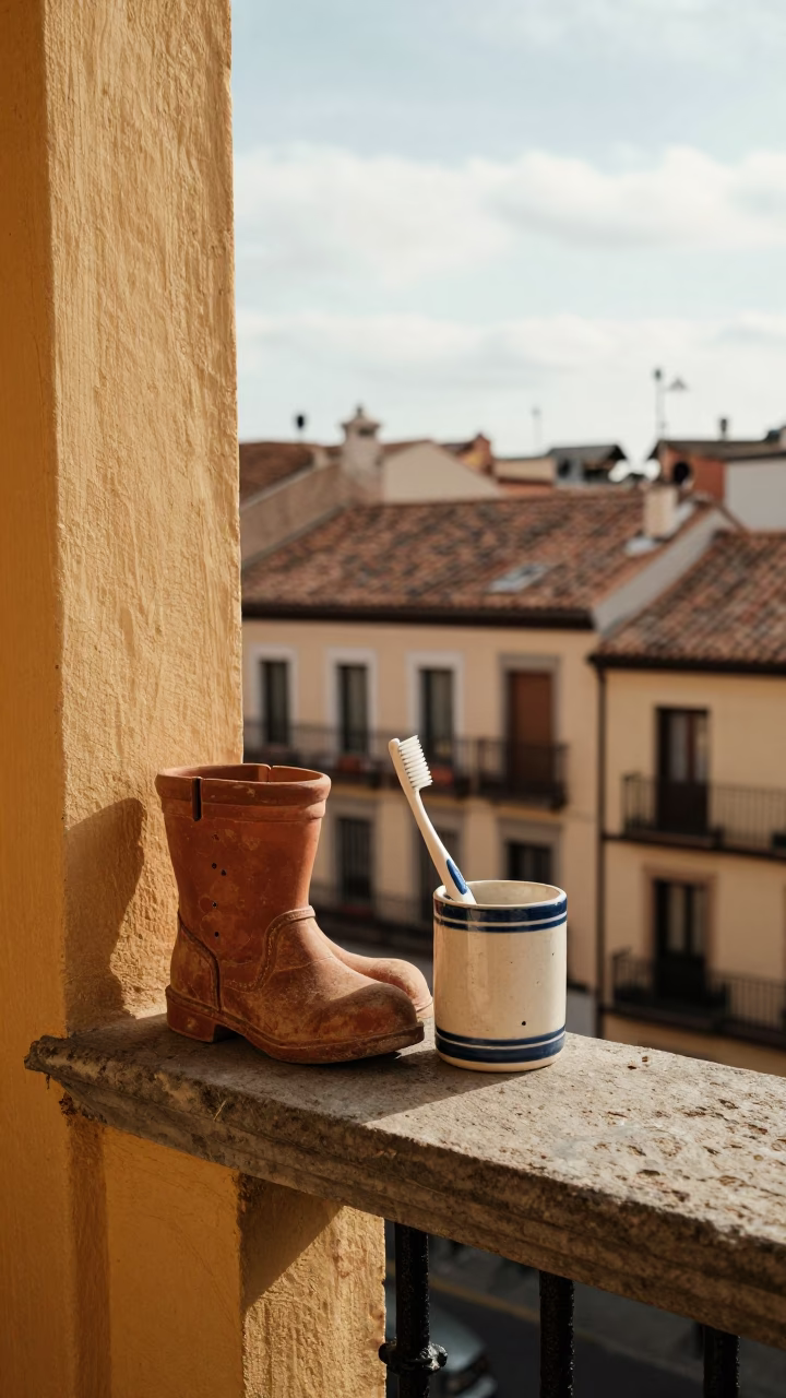 Domestic Balcony in Madrid in in Madrid, Spain