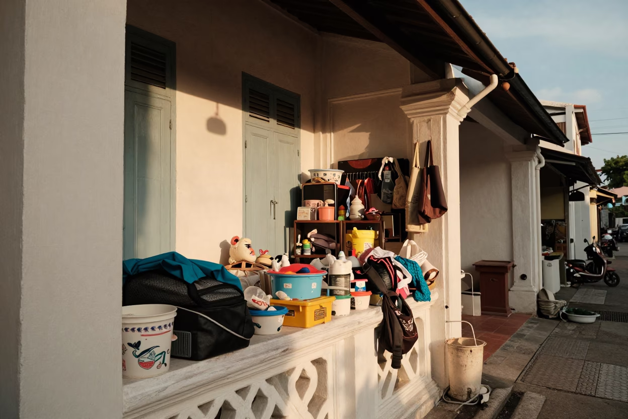 Domestic Clutter in George Town in in George Town, Malaysia