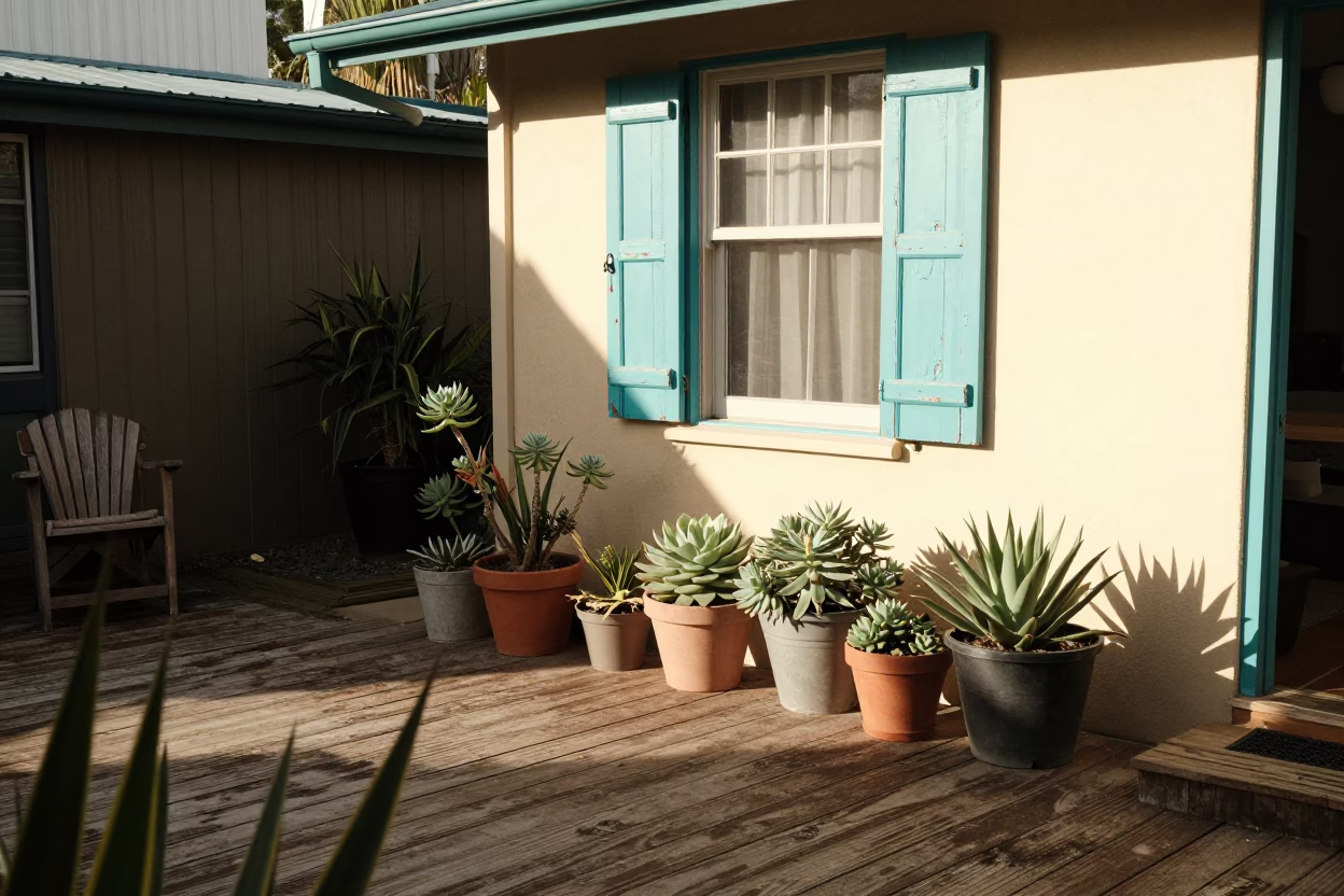 Domestic Courtyard in Perth in in Perth, Western Australia, Australia