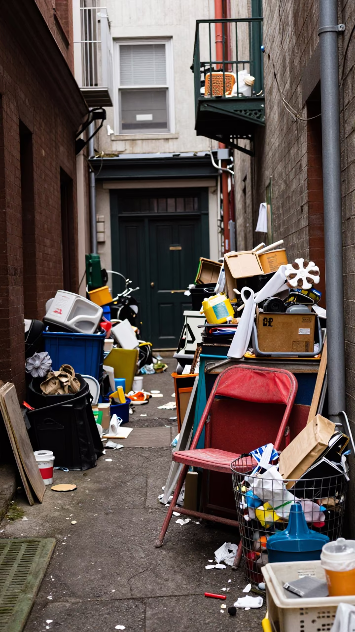 Domestic Debris in Portland in in Portland, Oregon, United States