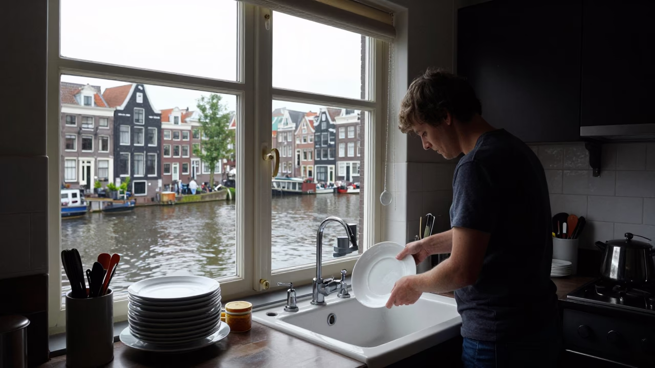 Domestic Scene in Amsterdam in in Amsterdam, Netherlands