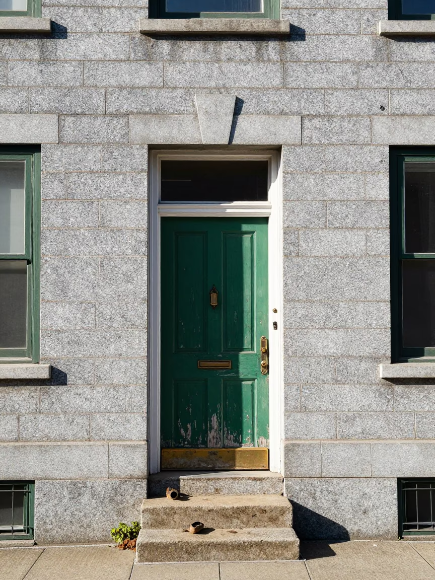 Door And Granite Facade in Halifax in in Halifax, Nova Scotia, Canada