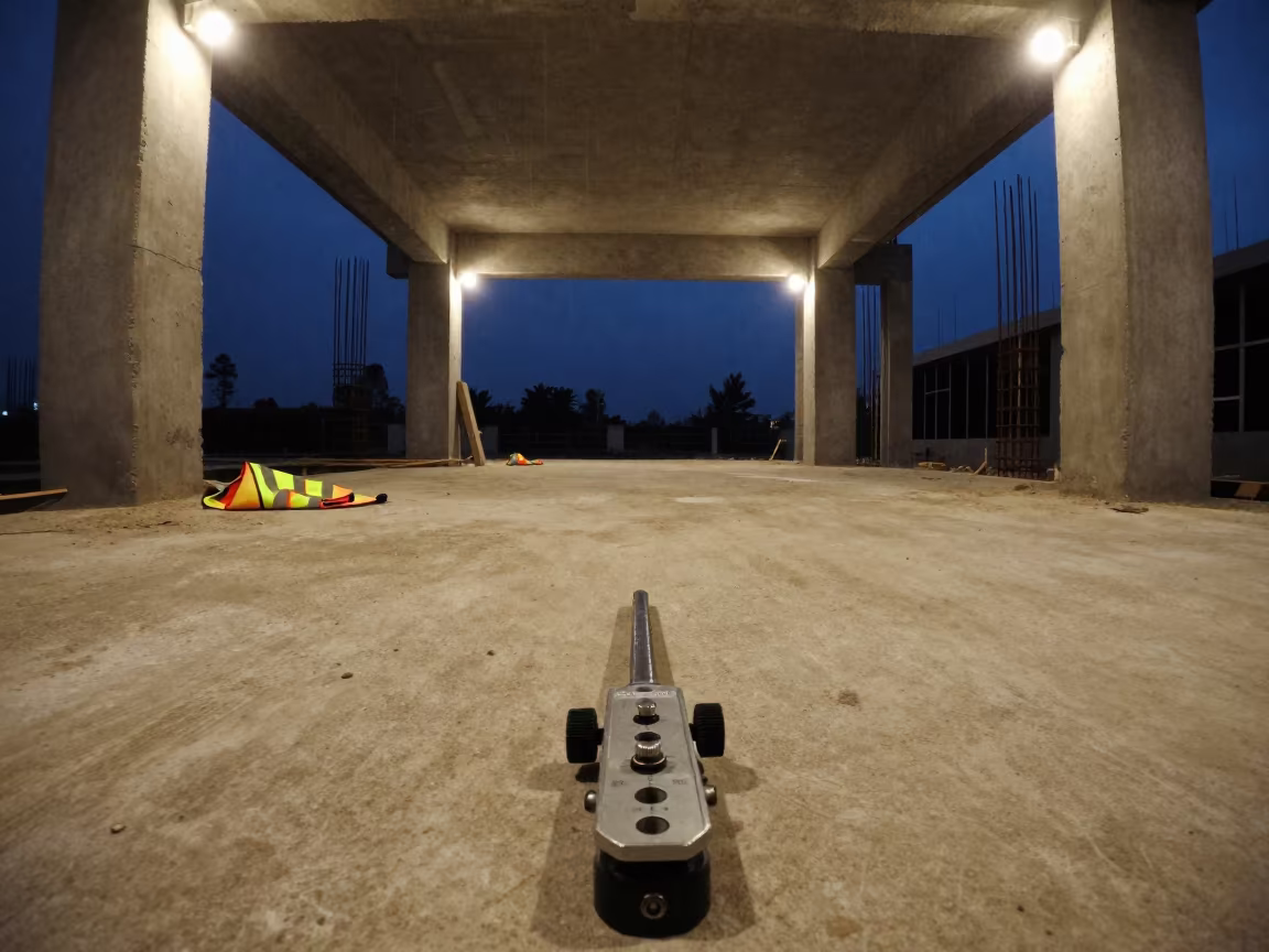 Door Closer Gauge in Catia La Mar Lobby Twilight in inside a half-built lobby in Catia La Mar