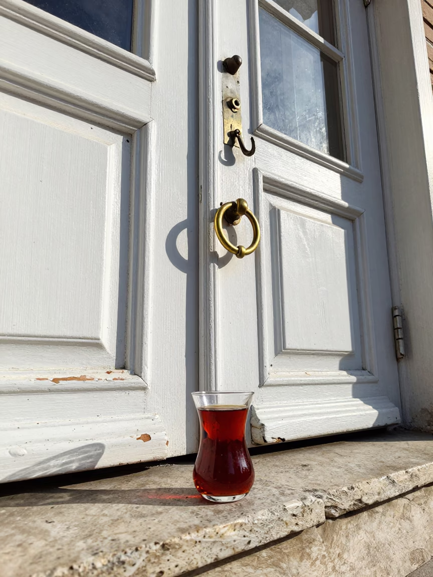 Door Hardware in Istanbul at Late Morning Light in in Istanbul, Turkey