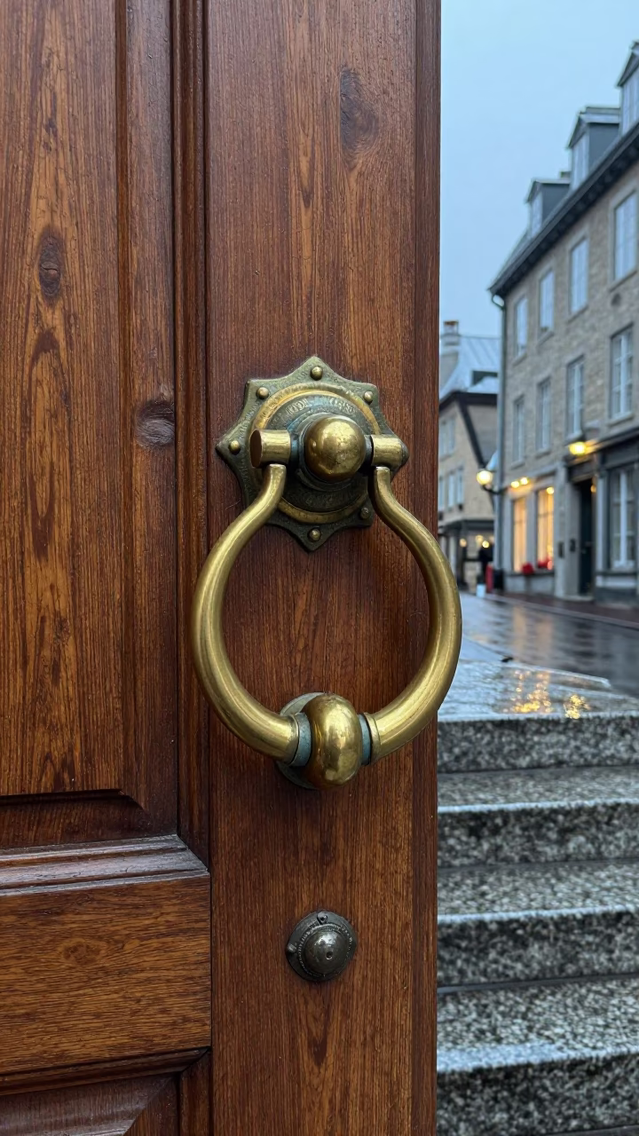 Door Knocker in Quebec City in in Quebec City, Quebec, Canada