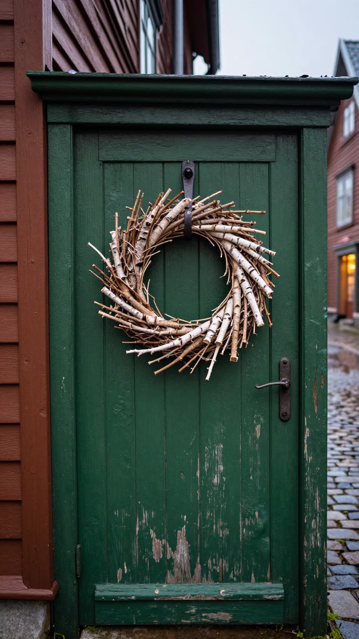 Door Wreath in Bergen in in Bergen, Norway