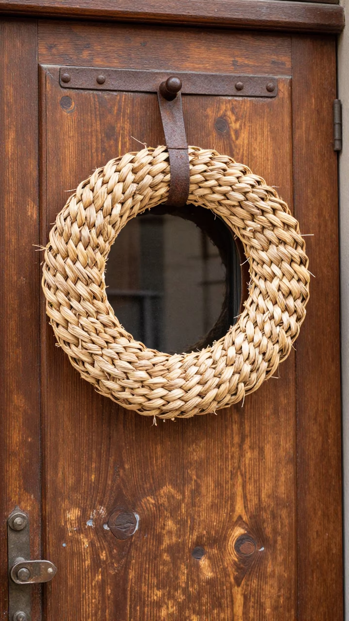 Door Wreath in Florence in in Florence, Italy