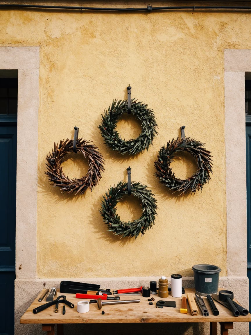 Door Wreaths in Lyon in in Lyon, France