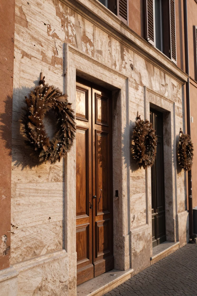 Door Wreaths in Rome in in Rome, Italy