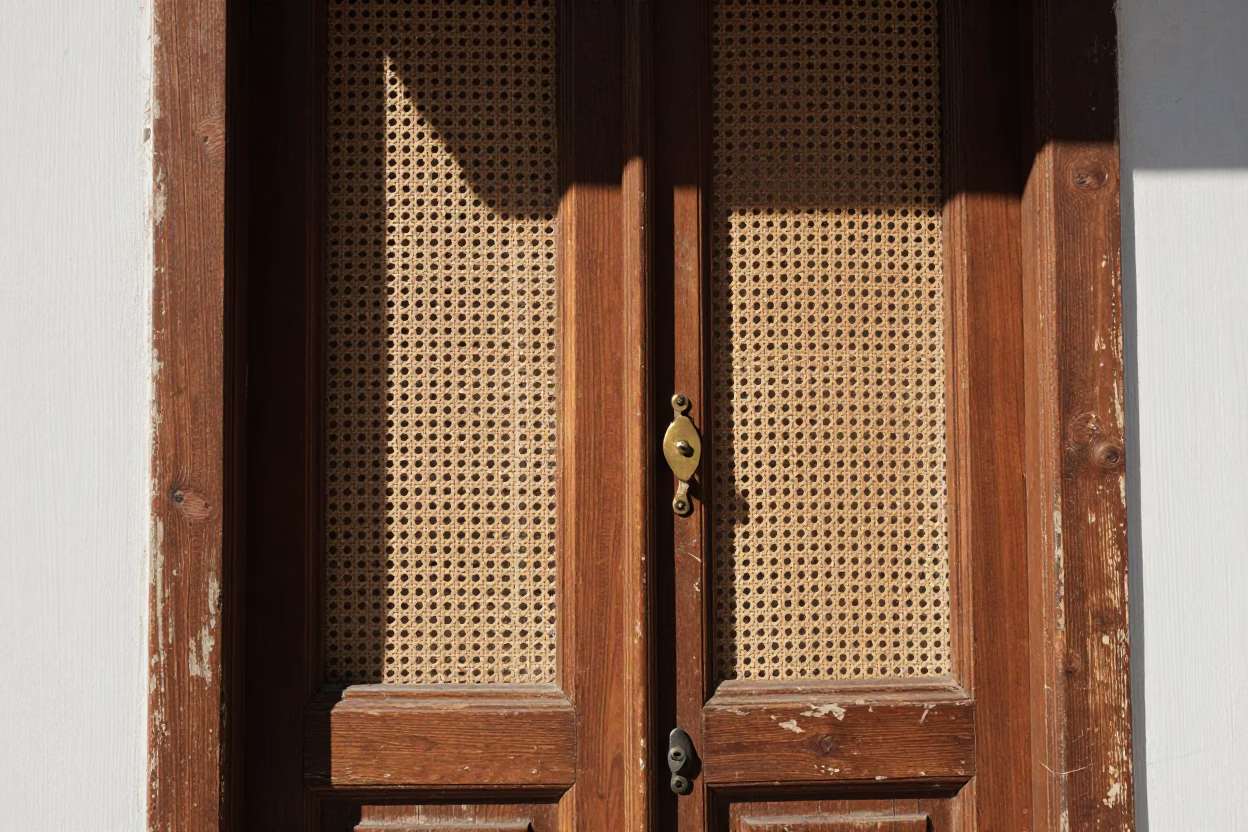 Doorframe in Athens at Afternoon Light in in Athens, Greece
