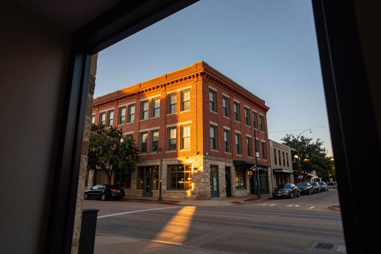 Doorframe in Austin at Golden Hour in in Austin, Texas, United States