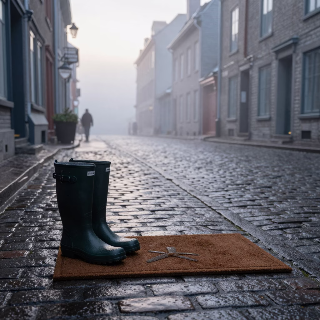 Doormat in Quebec City in in Quebec City, Quebec, Canada