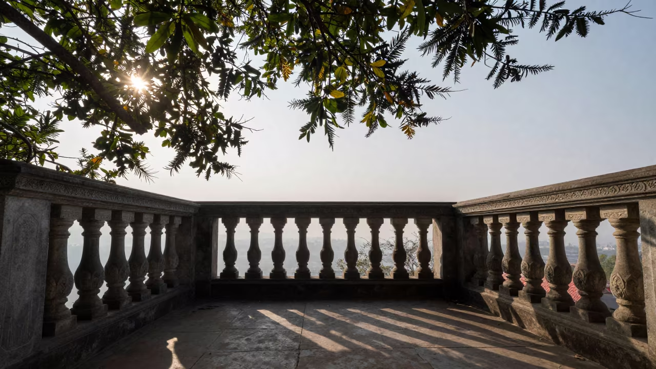 Double Sun Balcony View Uttarakhand Early Winter in in Uttarakhand