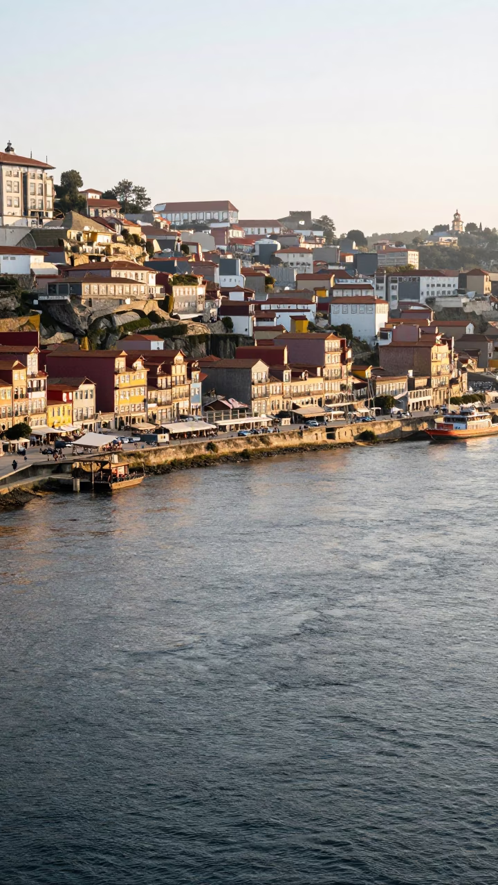 Douro River And Ribeira District in Porto in in Porto, Portugal