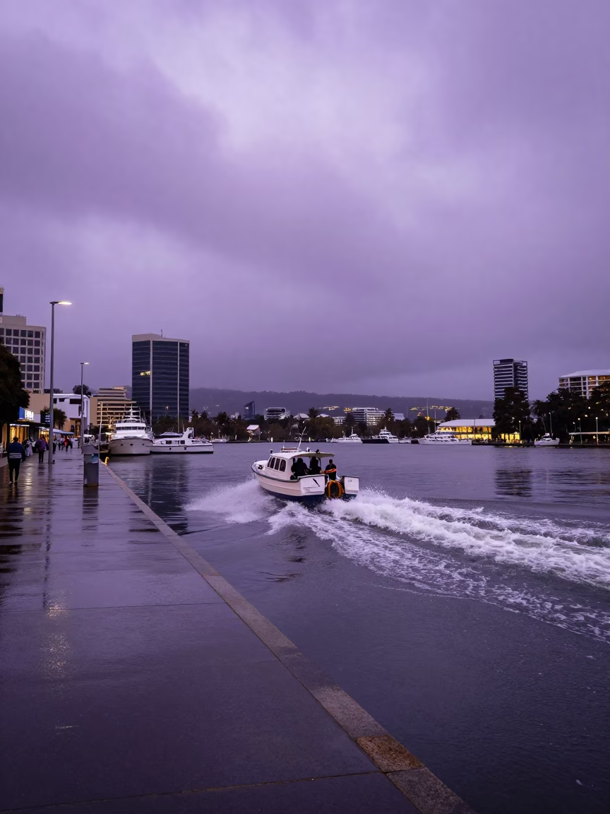Dragging Boat in Hobart in in Hobart, Tasmania, Australia