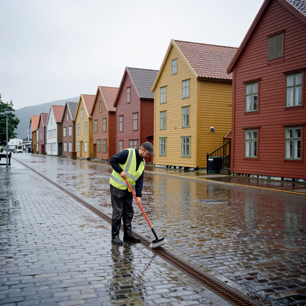 Drainage Grate in Bergen in in Bergen, Norway