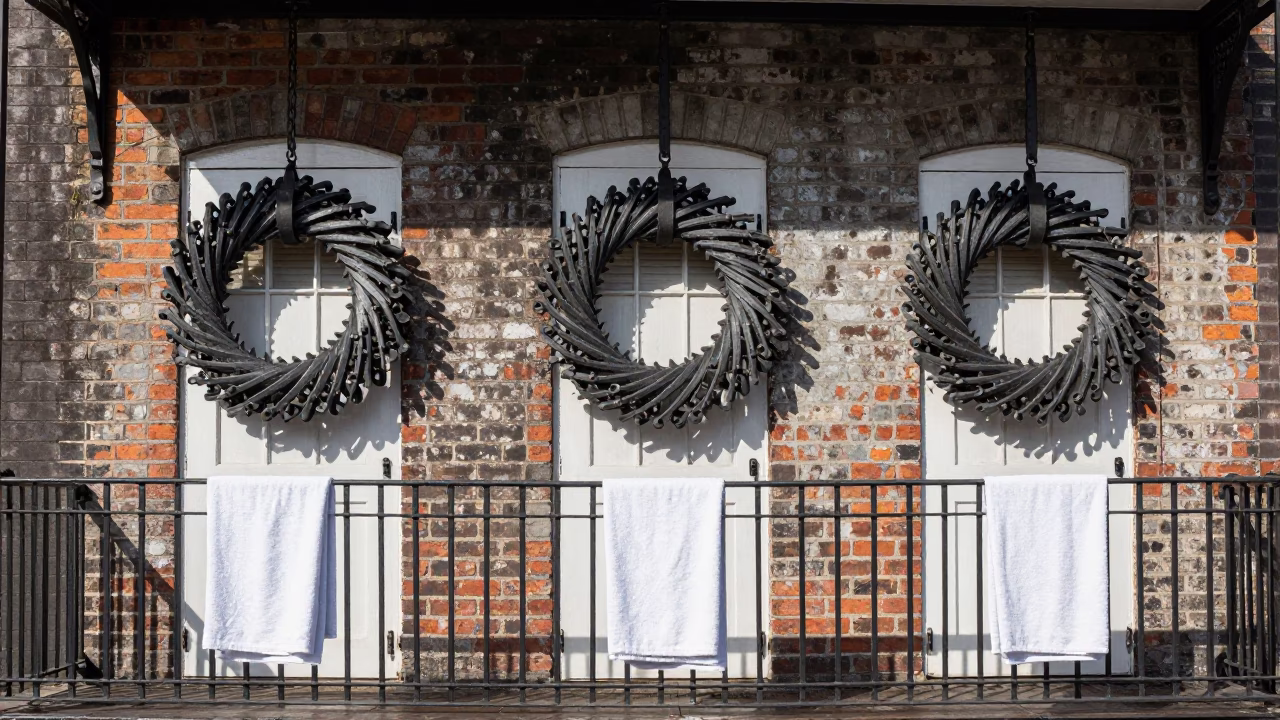 Draped Towel in Charleston in in Charleston, South Carolina, United States