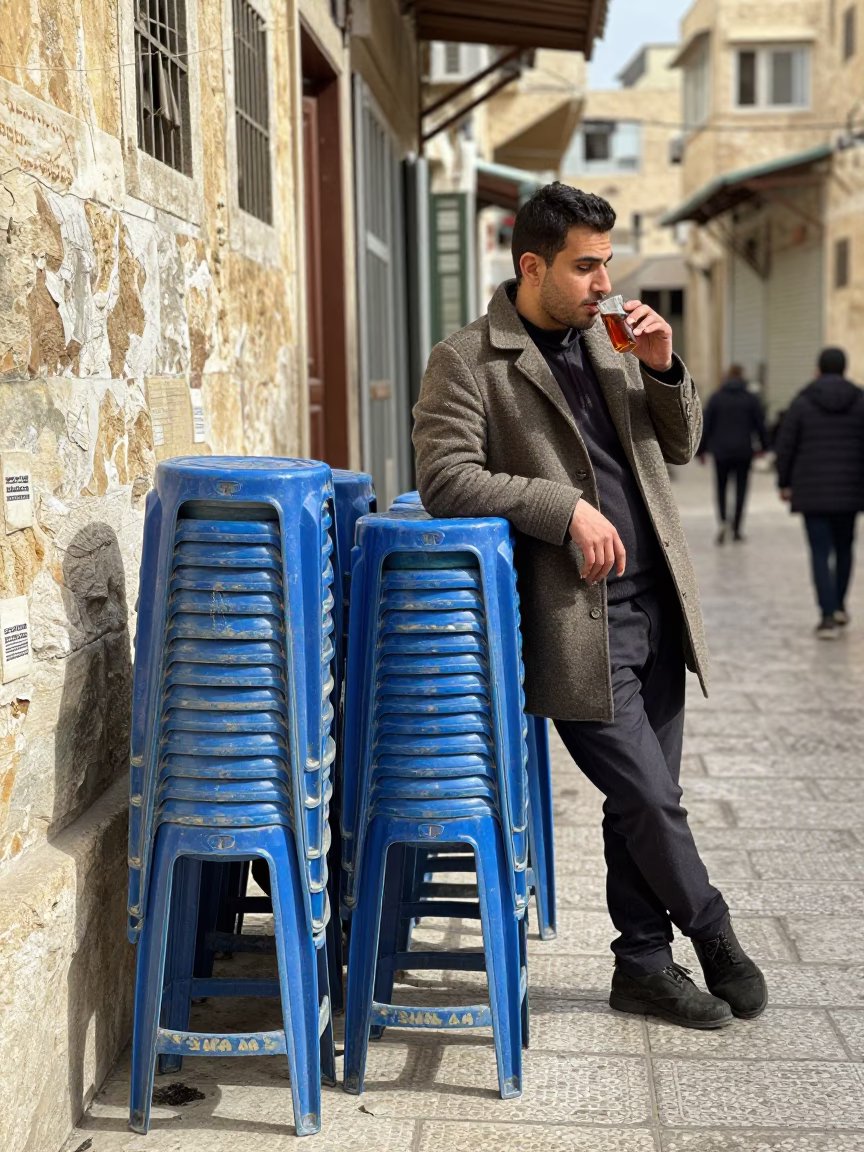 Drinking Tea in Amman in in Amman, Jordan