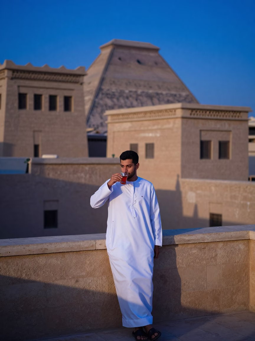 Drinking Tea in Luxor in in Luxor, Egypt