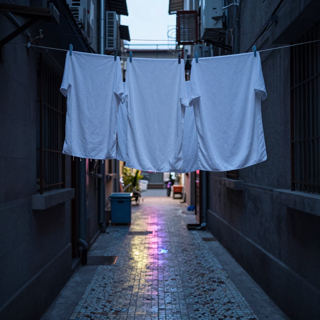 Dripping Laundry in Shanghai in in Shanghai, China