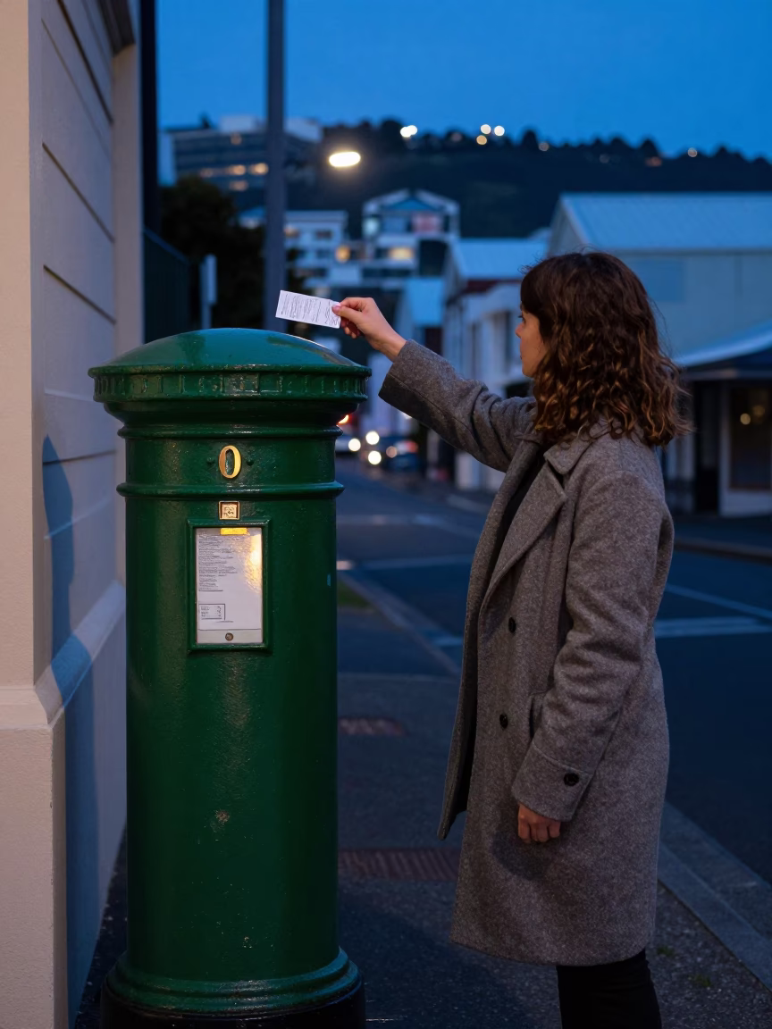 Dropping Letter in Wellington in in Wellington, New Zealand