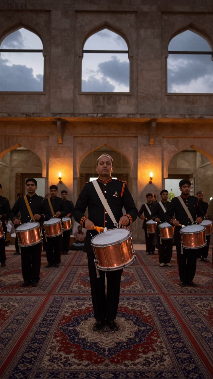 Drum Major in Prayer Hall Mirpur Khas in in a prayer hall near Mirpur Khas