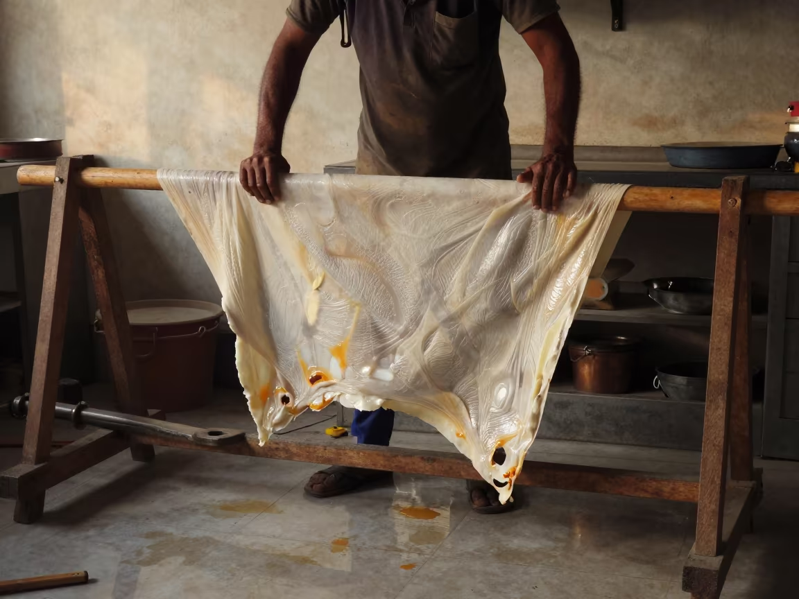 Drum Maker Stretches Hide in Noida Kitchen in in a kitchen in Greater Noida