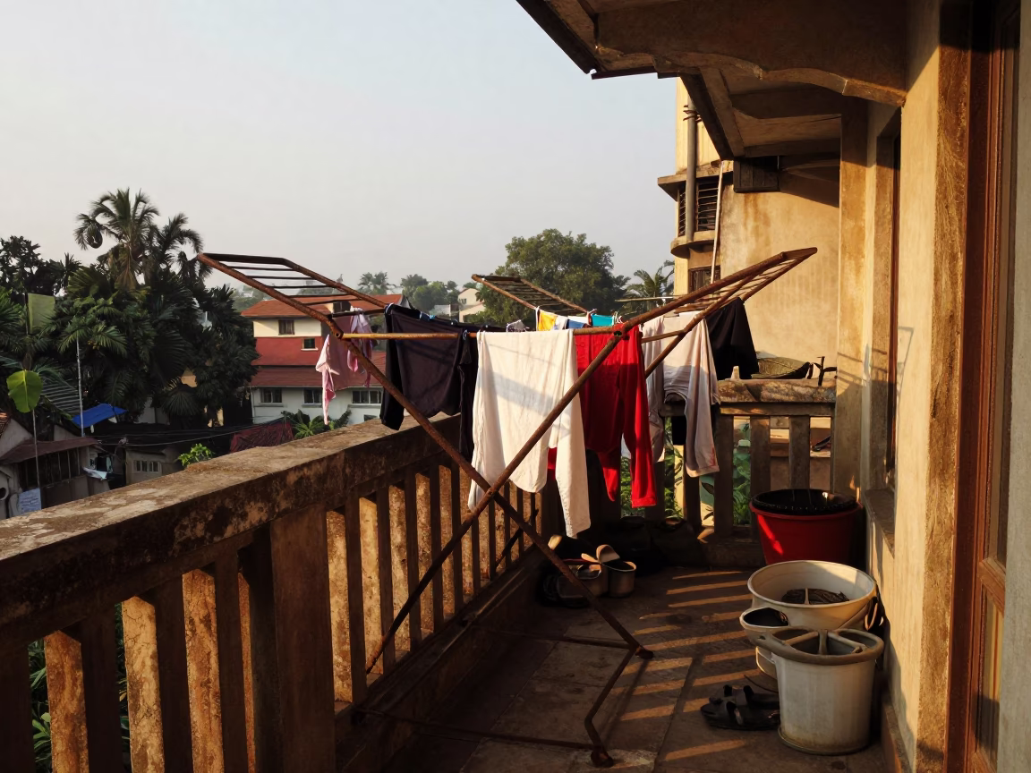 Drying Clothes in Kolkata in in Kolkata, India